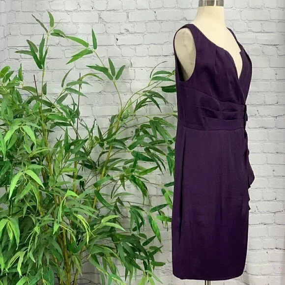 Adrianna Papell Purple Sleeveless Cocktail Dress - Picture 2 of 6